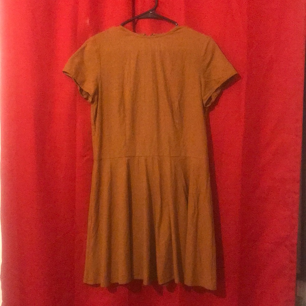 Ochre RAW SILK drop waist dress